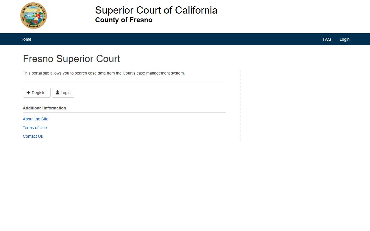 Fresno Superior Court public case portal