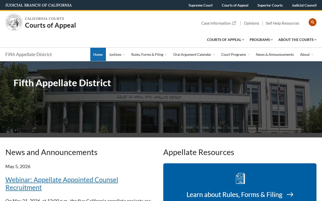 Fifth District Court of Appeal
